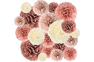 Rose Gold Tissue Paper Pom Poms for Any Occasions