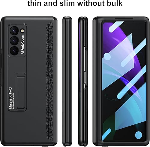 Miniatura 5 de Funda compatible con Samsung Galaxy Z Fold 2 protección magnética de bisagra soporte de metal ligera y delgada más protección de pantalla y cámara