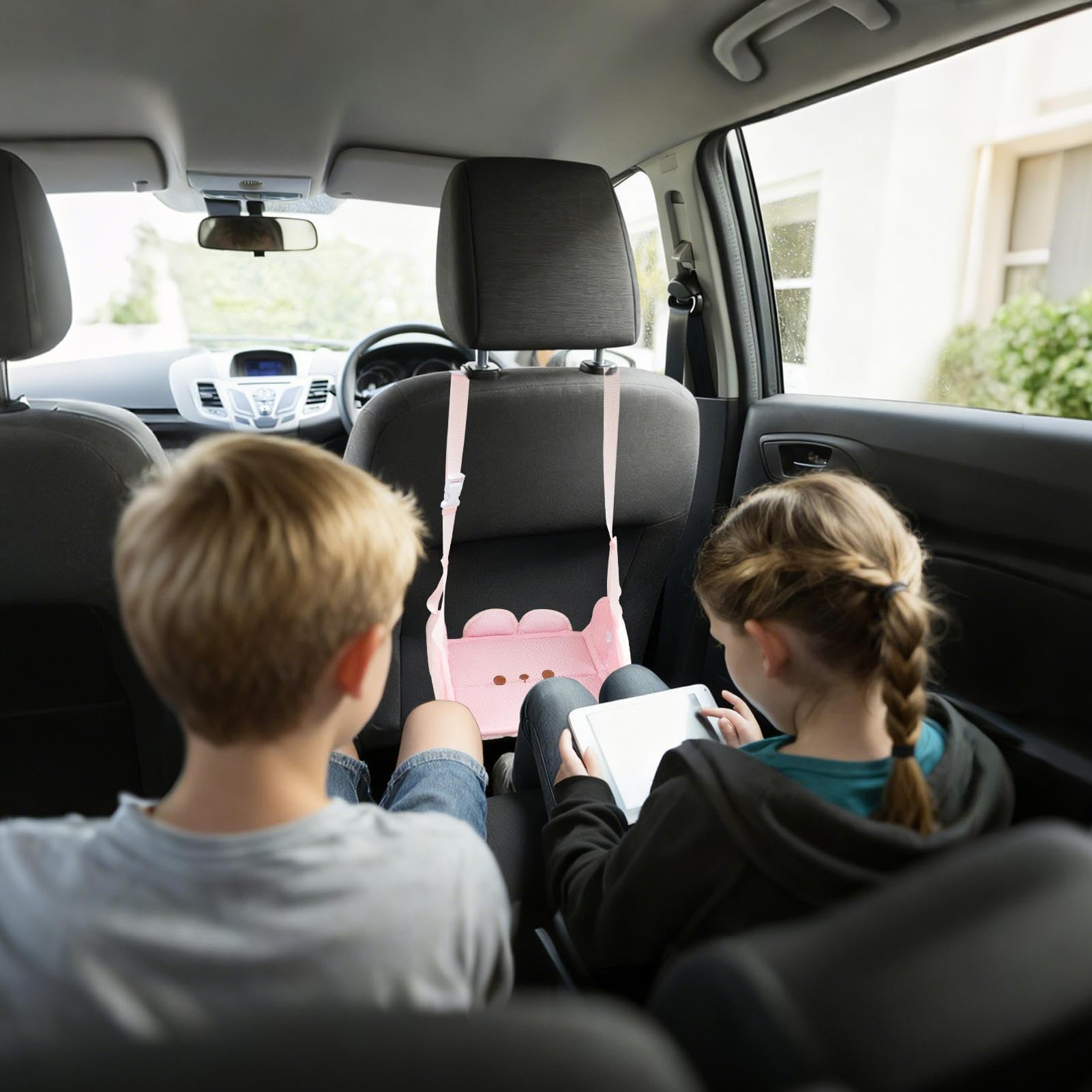 Reposapiés Para Asiento De Coche Para Niños | Accesorios Automotrices Portátiles Y Ajustables - Hamaca para Pies con Soporte para Piernas - Para Comodidad y Relajación en Viajes Largos por Carretera p