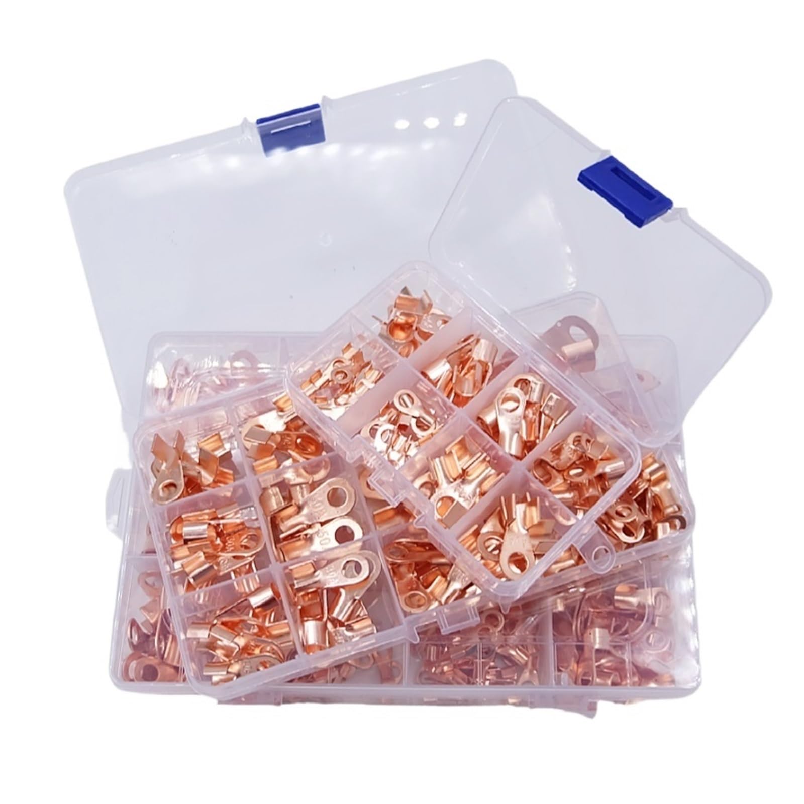 OT-Serie Terminal 3 10 20 40 50 60 80 100 A Spleißdraht Kupfer O-förmiger runder blanker Kabelstecker (Size : 198PCS with box)