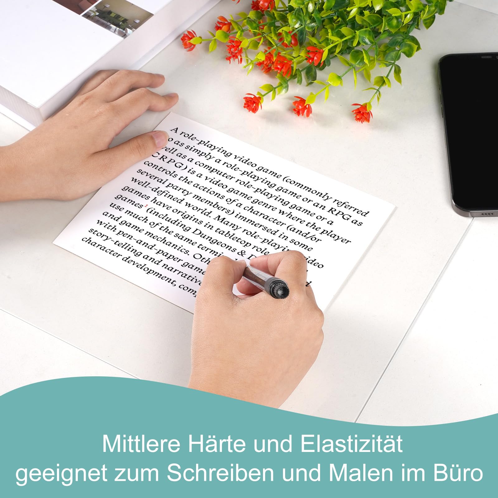 Sottomano Trasparente In PVC Per Scrivania - Impermeabile E Facile Da Pulire