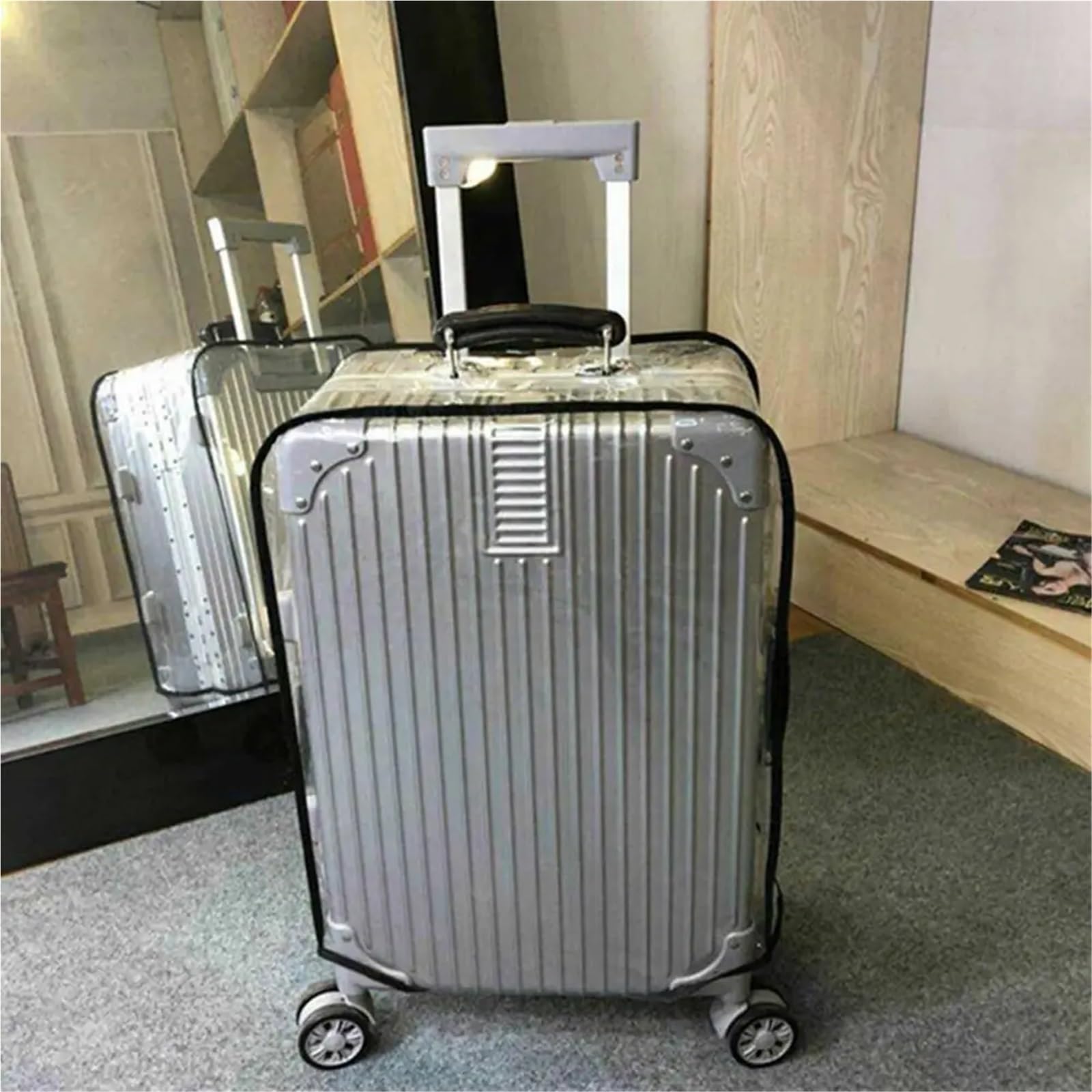 Funda Transparente for Equipaje de Viaje, Fundas Protectoras Impermeables for, a Prueba Polvo for Maleta 16-30 Pulgadas, 2 uds para Maletas(18Inch)