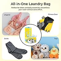 Vista 7 de 2 piezas de bolsa de lavado de zapatos para lavadora con par de Árbol de Zapatos y 4 bolas desodorantes, bolsa de lavado de zapatos reutilizable