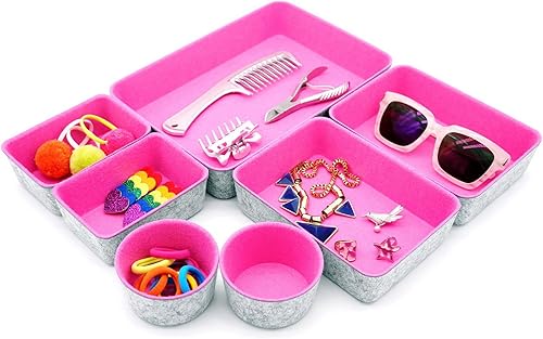 Miniatura 12 de Welaxy Bandejas organizadoras de cajones de lujo silenciosas, cajas divisorias de fieltro para almacenamiento de oficina, hogar, decoración