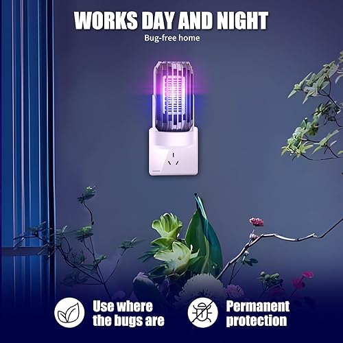 Miniatura 7 de Paquete de 4 insectos para interiores, exterminador eléctrico de mosquitos, trampa de luz UV para interiores, insectos, mosquitos, mosquitos,