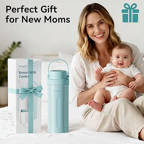 Miniatura 7 de Inaya Botella enfriadora portátil de leche materna de 22 onzas, enfriador de leche materna de viaje con 24 horas de enfriamiento, esenciales de
