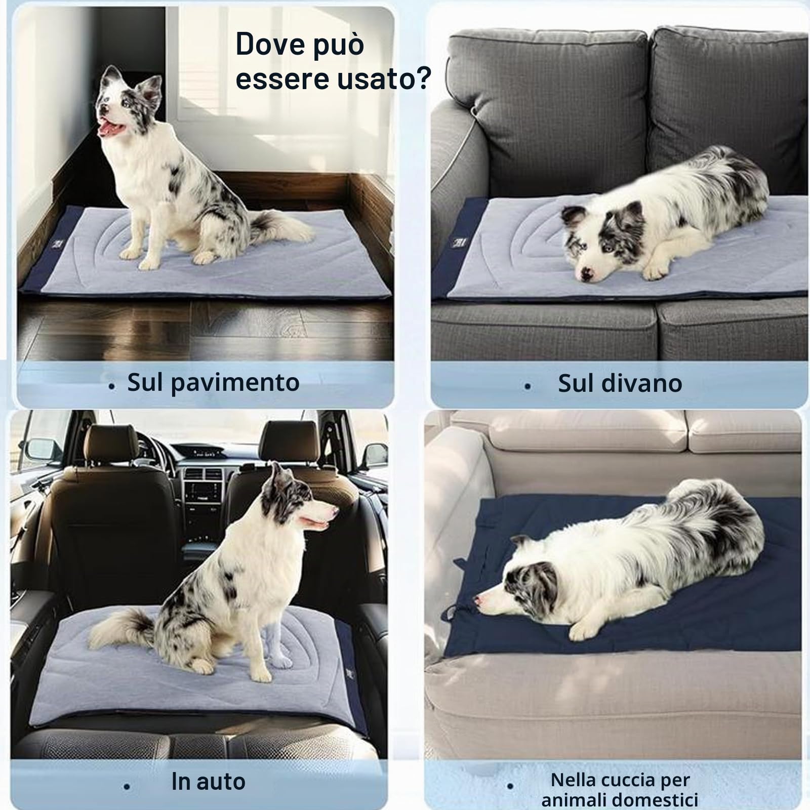 Auto‑Rinfrescante Pet Cooling Mat per Cani Gatti,Tappetino Refrigerante Innovativo,Tappetino Reversibile Lavabile,Senza Ghiaccio né Elettricità,Arc‑Chill Tecnologia, Antiscivolo (Verde, 150×102cm)