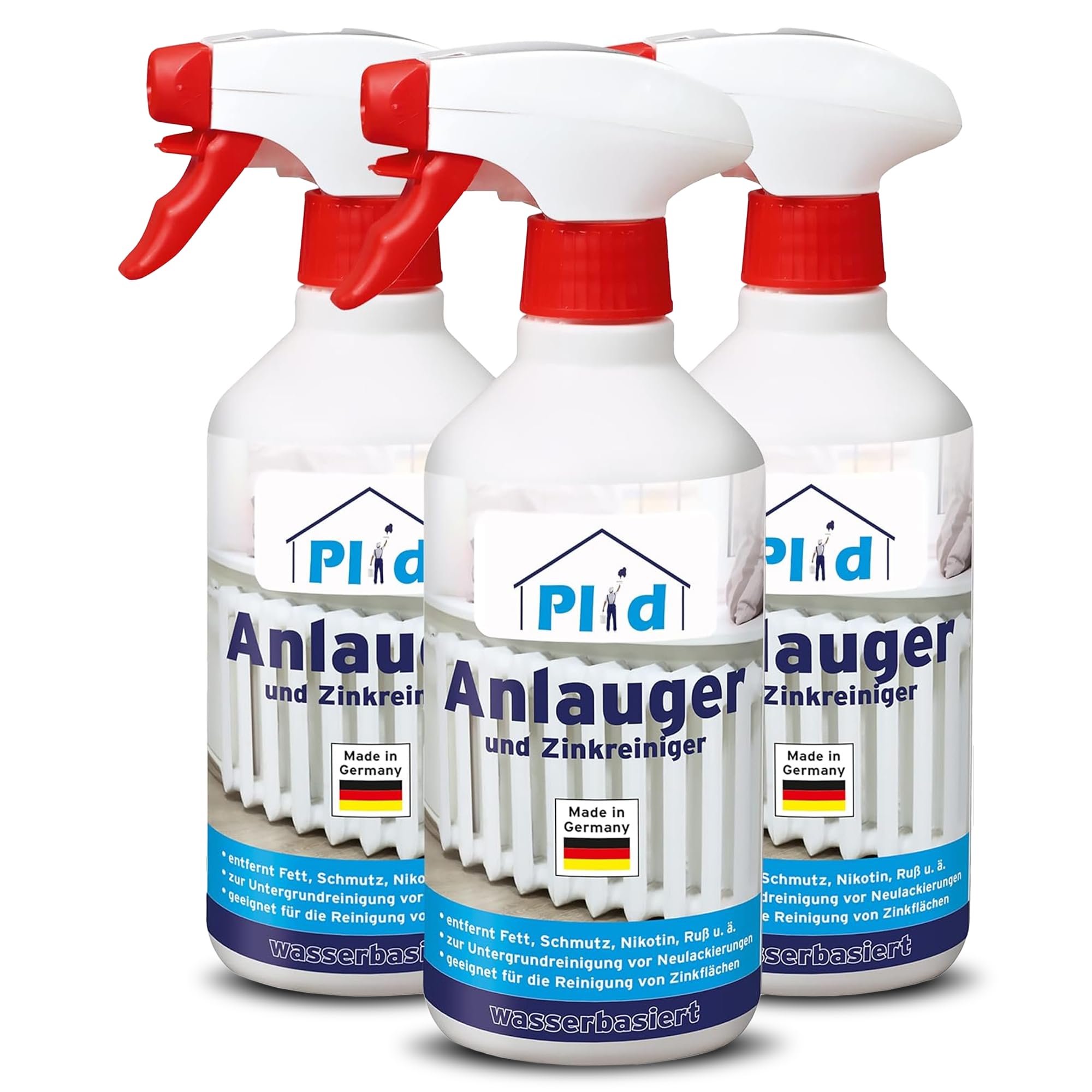 plid® Środek do czyszczenia glazury i cynku – [idealne – czyszczenie podłoża] – środek do czyszczenia płytek – sprawia, że wszystkie podłoża do nowego malowania są przyczepne, poręczne i dokładnie