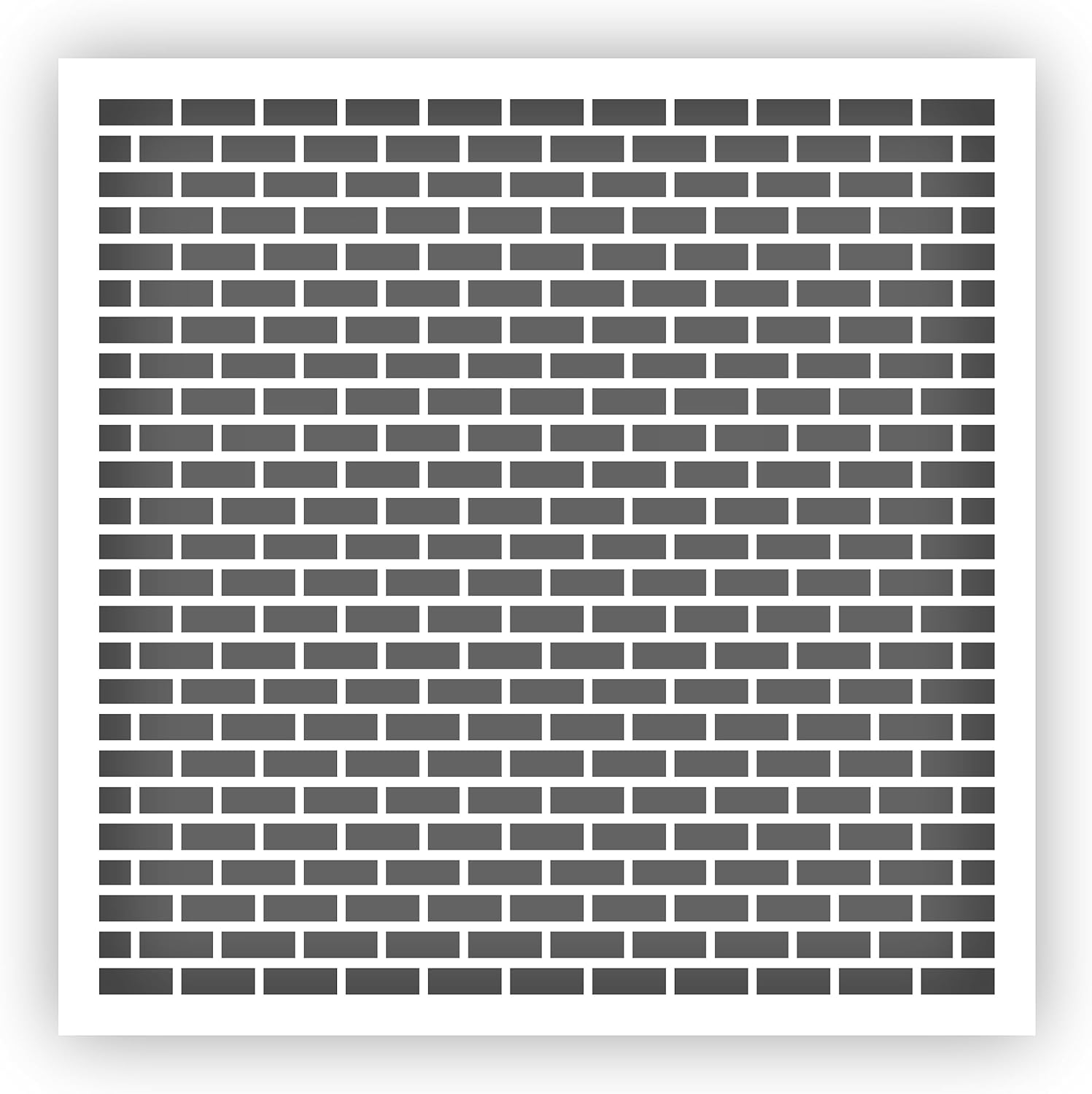 Brick Wall Pattern #3 Stencil - Choose a Size (36"x36") - Laser-Cut Reusable Plastic