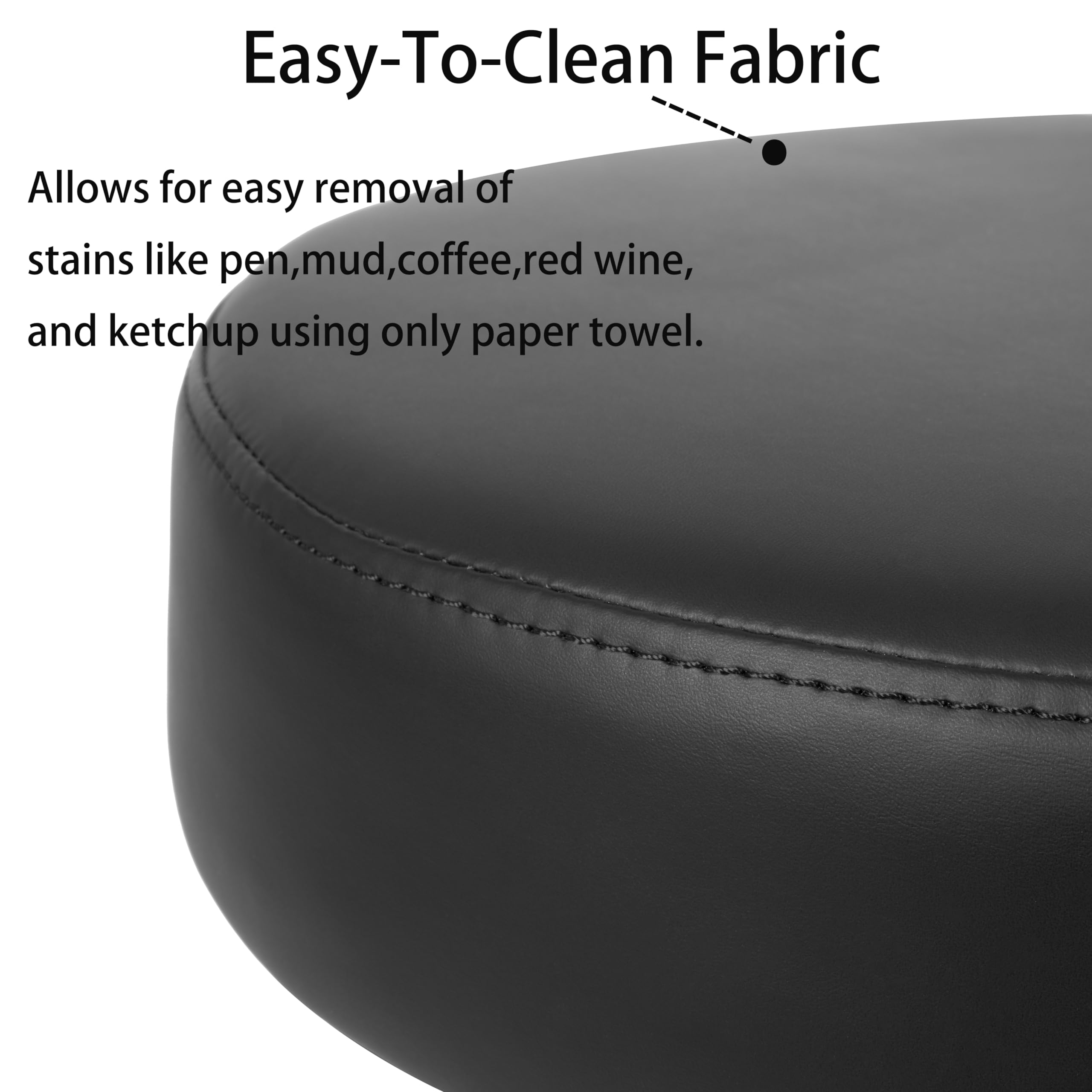 TAKE UR SEAT® All-Purpose Stools with Adjustable Seat and Easy Clean Performance Fabrics for Cleanroom Lab Medical Office Classroom Shop Garage Spa Massage Tattoo(Blade Wheels) (17