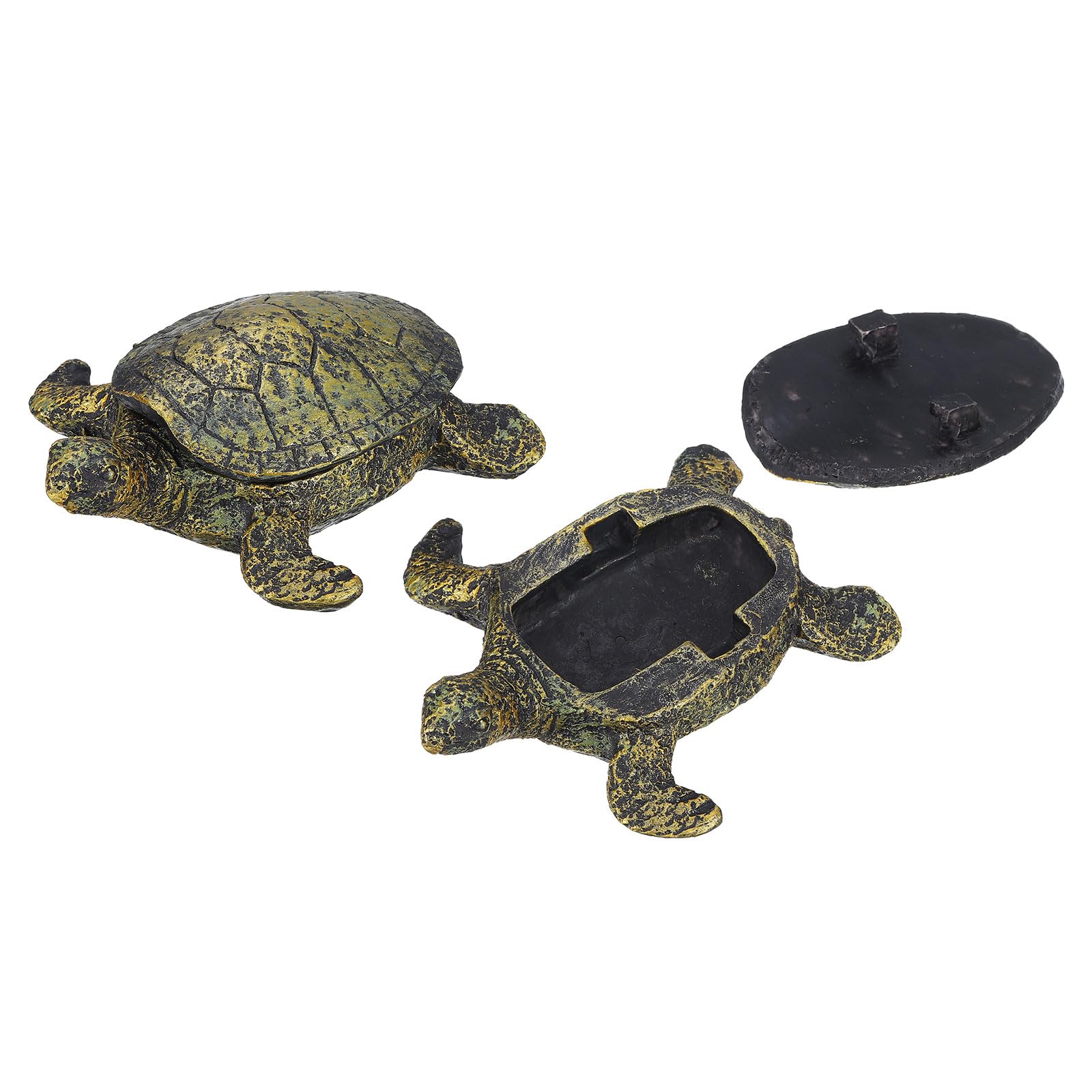 Boîte de rangement sécurisée étanche et cachette de clés extérieure fausse tortue