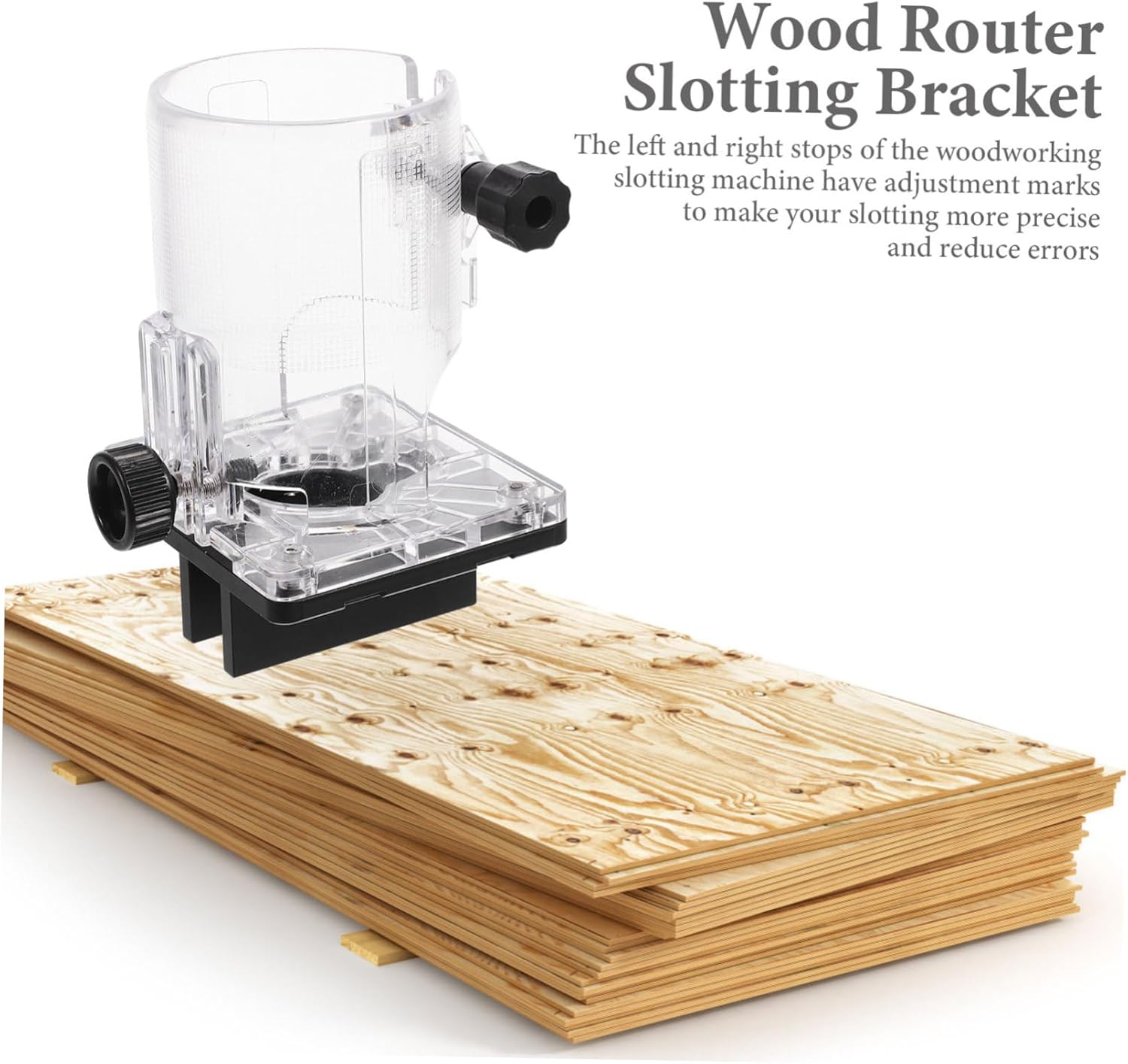 Mikikit Alloy Router Tool Woodworking Slotting Trimmer Bracket Router Accessories Router Slotting Bracket Wood Router Slotting