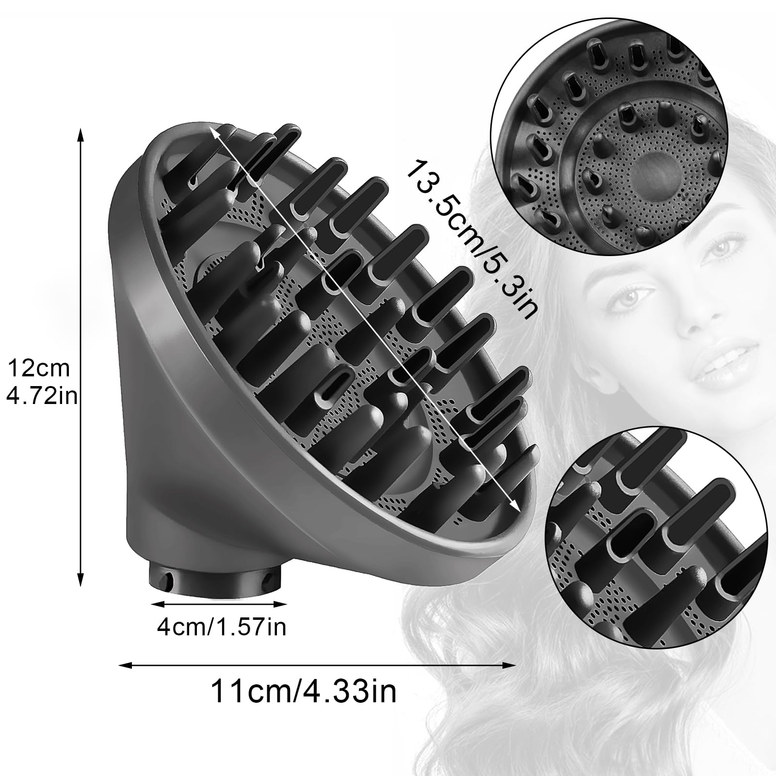 Dyfuzor nakładki do Dyson Airwrap Styler HS05 HS03 HS01, przekształcalne do Airwrap Styler w suszarkę do włosów, dysza dyfuzora, nasadka do suszarki do włosów