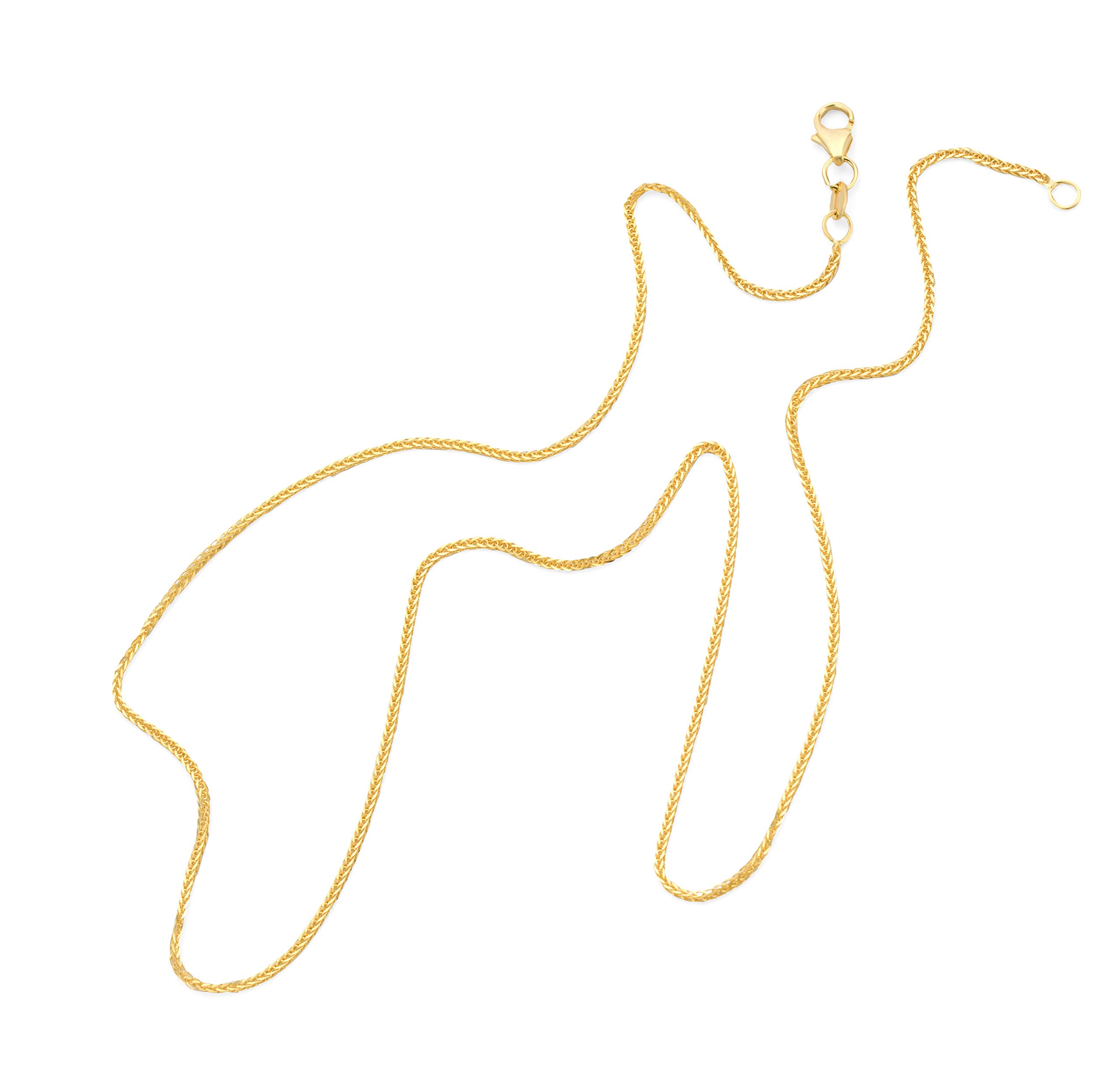 14 Karat 585 Gold Feine Diamantschliff Spiga Weizen Kette Gelbgold