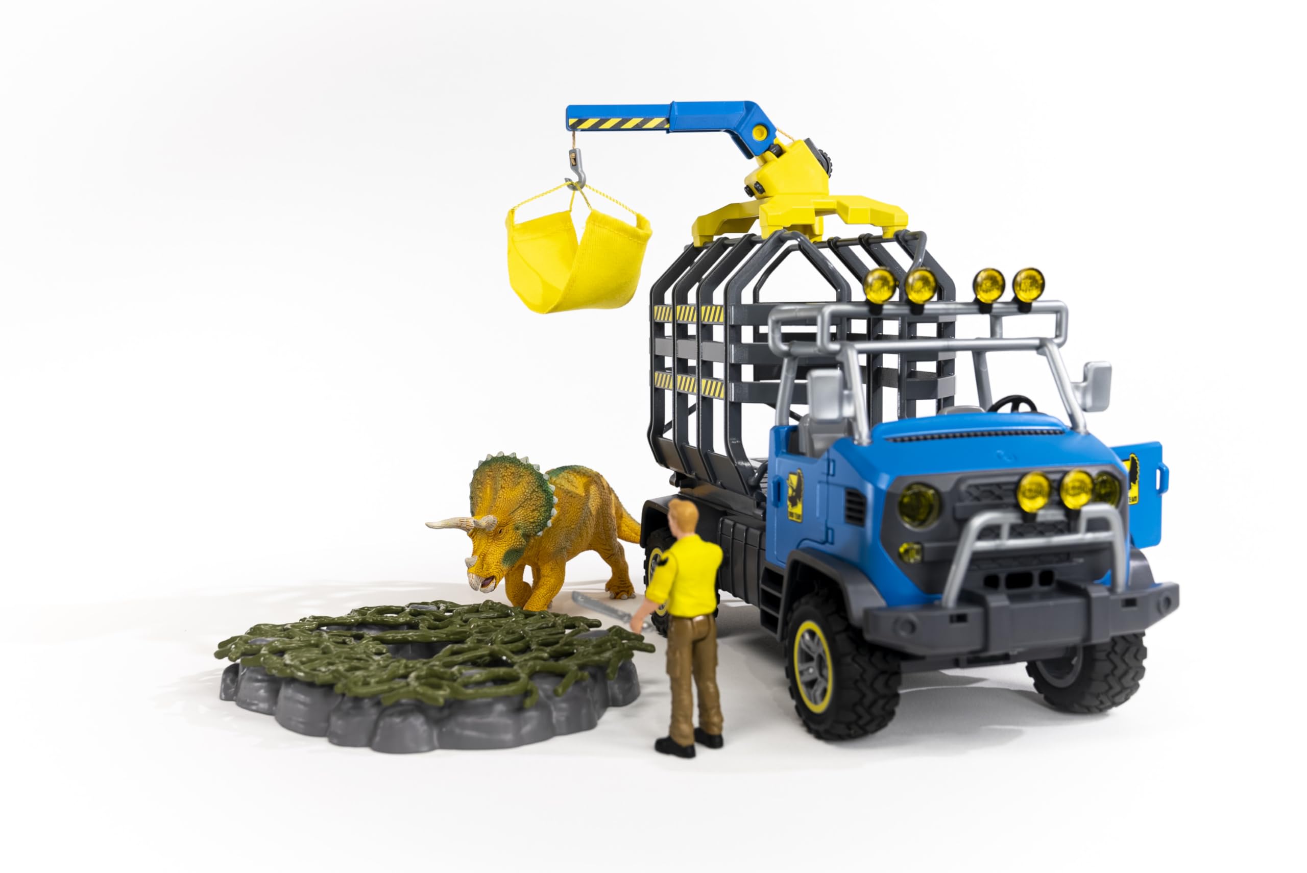 Schleich Dinosaurs | Dinosaurier Truck Mission 42565 | Spielset mit Dino Figur, Ranger, Truck und viel Zubehör | tolles Geschenk für Kinder | Dinosaurier Spielzeug ab 4 Jahren | Set aus 43 Teilen