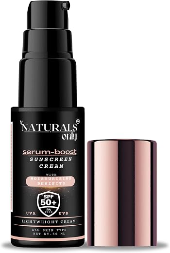 NATURALS Only Sunscreen SPF 50 PA++++ | UVA/B &amp; Blue Light Protection for Men &amp; Women | Oily, Dry, Sensitive &amp; Combination...
