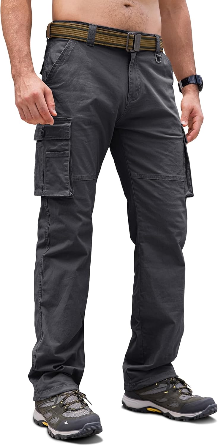 Herren Cargohose Baumwolle - Outdoor Arbeitshose Mit Taschen
