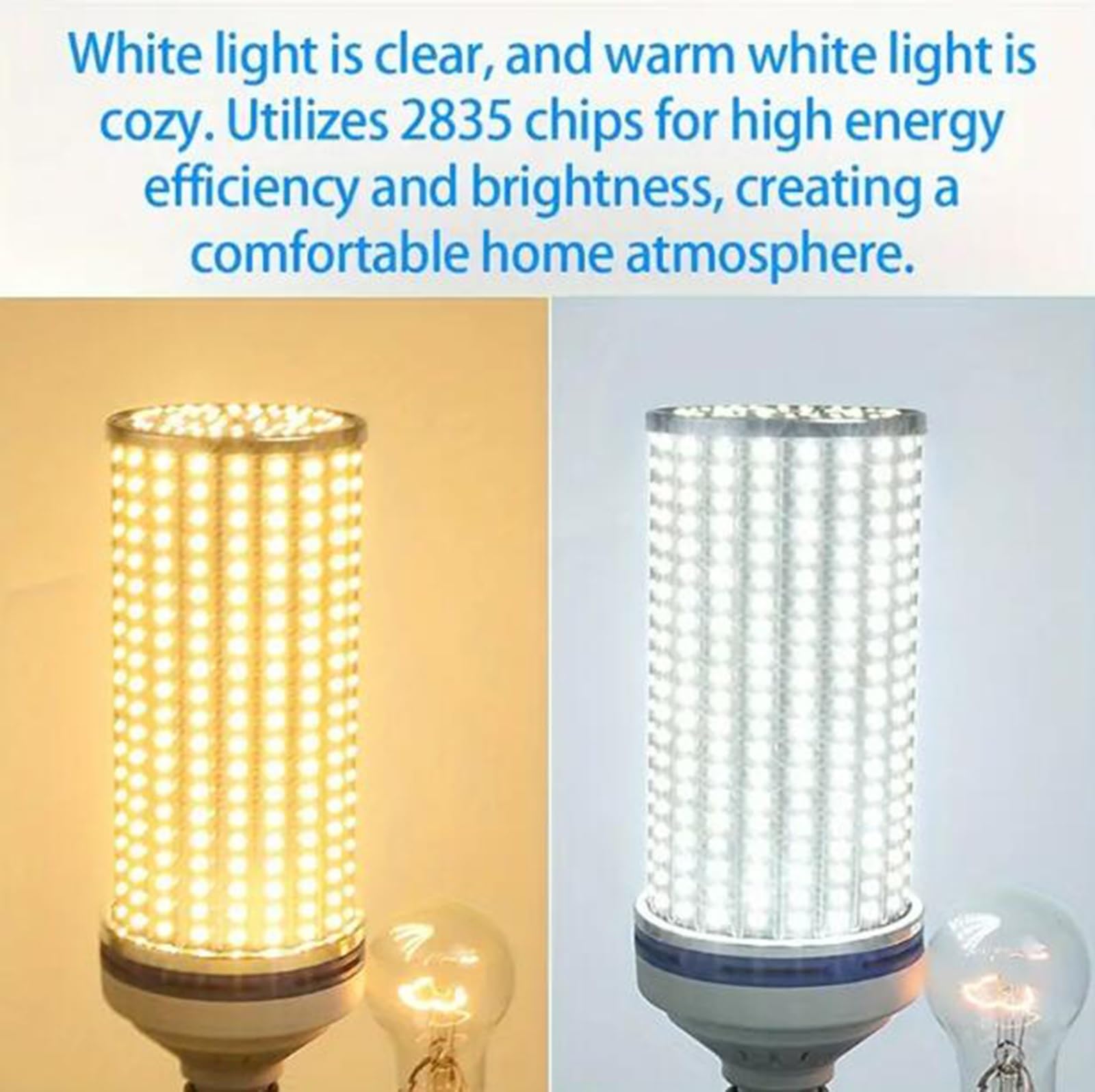 Bombilla LED E27 80w Equivalente 1000w Iluminación Bombillas Sin Parpadeo Ahorro Energía Para Iluminación Exterior Zonas Calles Almacenes Estacionamientos(E27 80W cool white 6500K,4pcs)