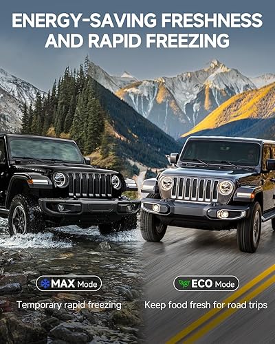 Miniatura 8 de BODEGA COOLER Refrigerador de coche de 12 voltios, 79 cuartos (75L) congelador portátil para automóvil, nevera de doble zona con control de