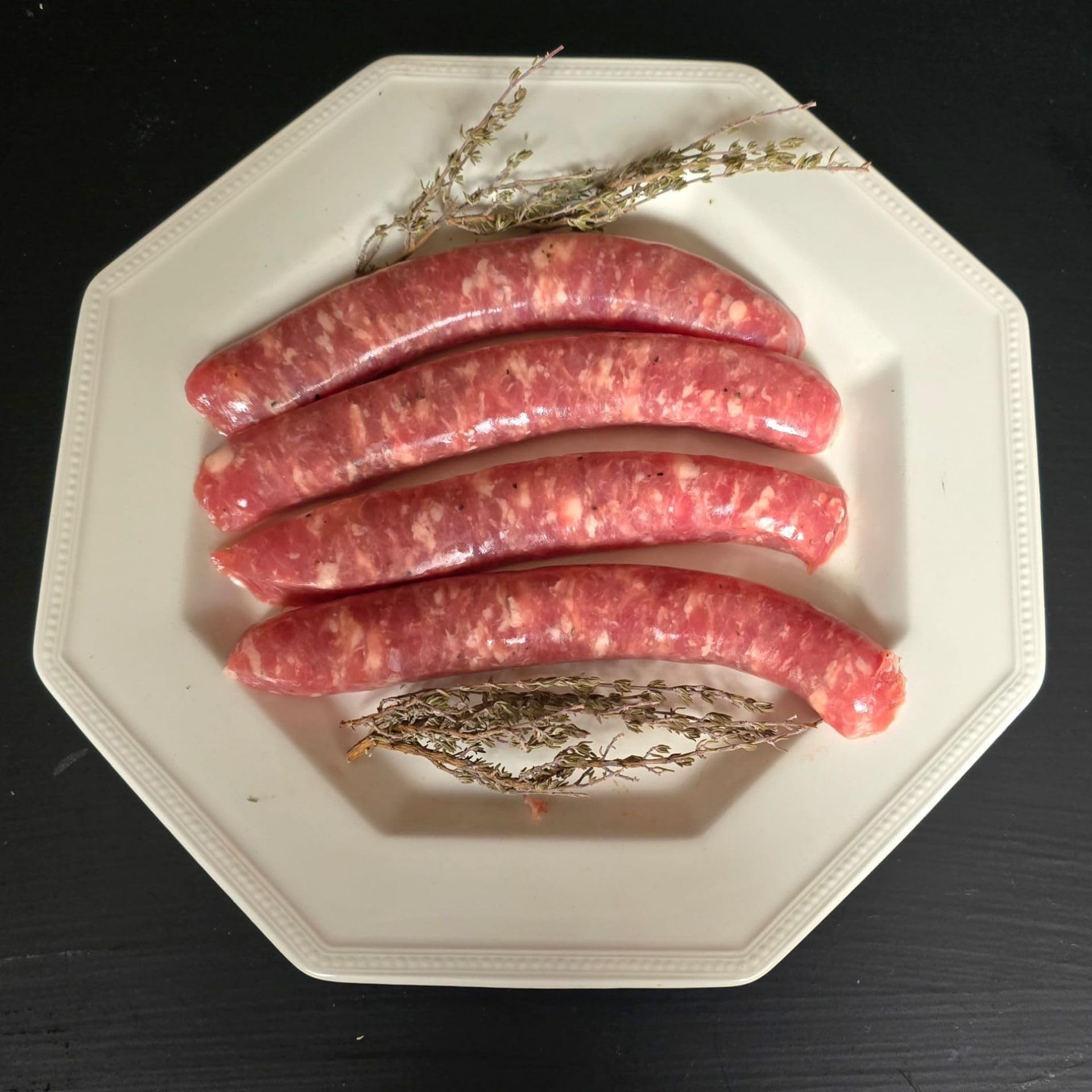 Chipolatas Nature x12 – 600g – Saucisses de Porc Français – Fabrication Artisanale – Idéal Barbecue – Normandie