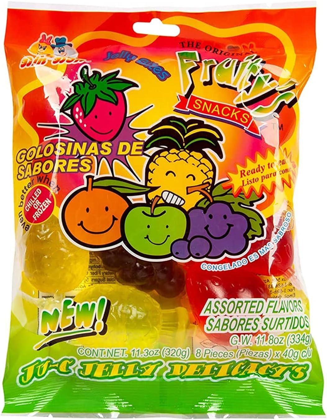 Din Don JU-C Jelly TikTok Candy 12.6oz (360g), 9 pieces X 40g