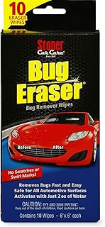 Stoner Car Care 95401 Bug Eraser Car Cleaning Wipes, Removes Bugs Fast and Easy, Safe for All Automotive Surfaces, 10 Eras...