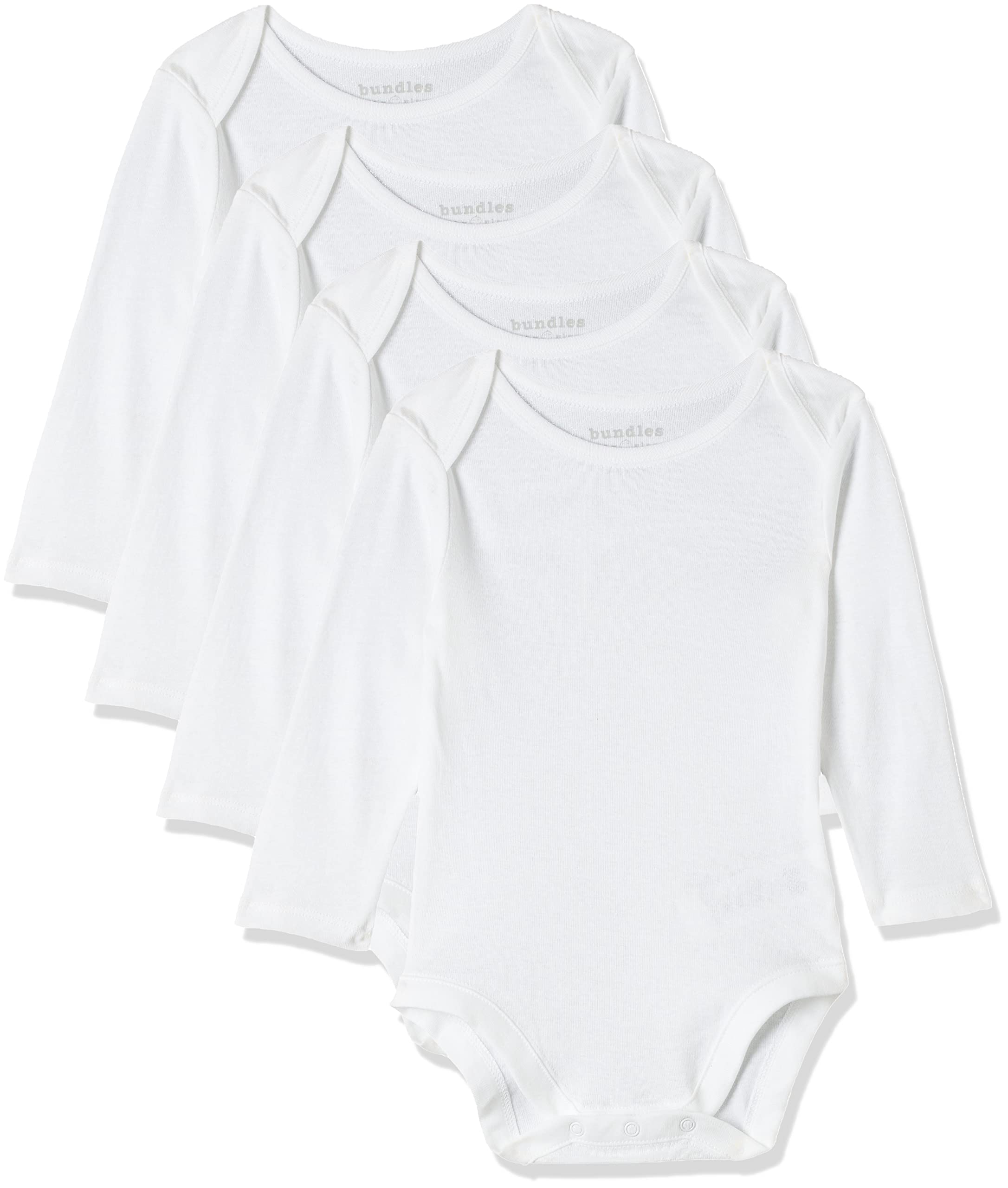 The Children's Place Unisex-Baby Body z długim rękawem (4 sztuki) Body, White 58445 (Pack of 4), 12-18 Miesiące
