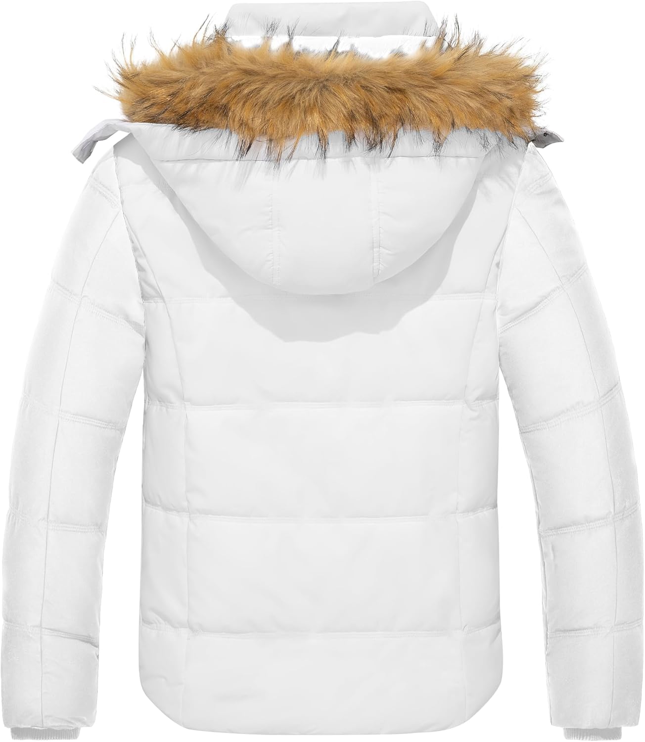 Wantdo Men's Winter Puffer Coat Casual Fur Hooded Warm Outwear Jacket - Image 3