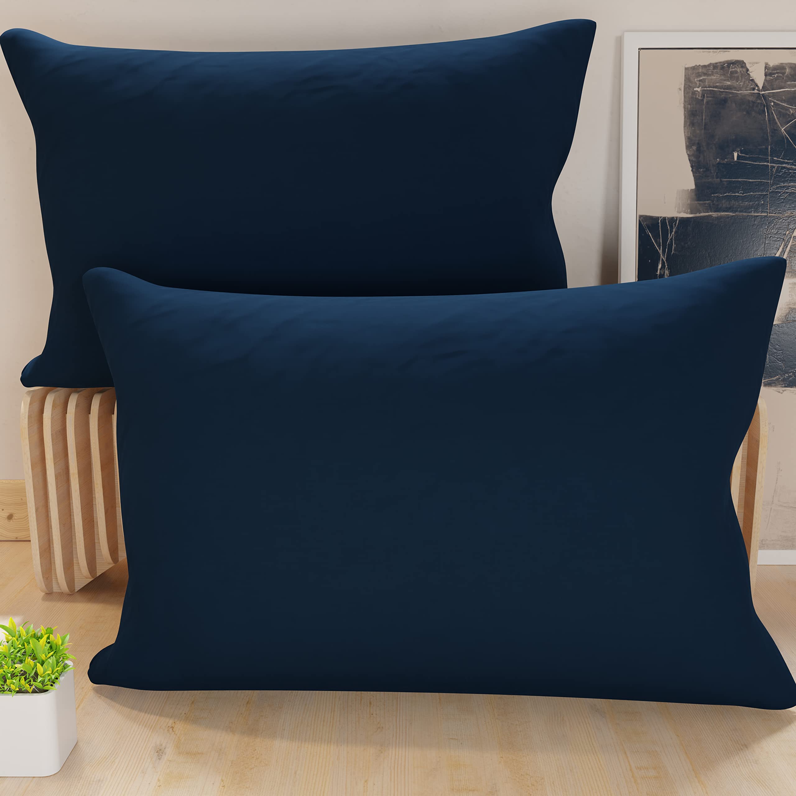 PETTI Artigiani Italiani, Pair of Microfiber Pillowcases 70x40 cm, Bedroom Cushions, Sofa, Set of 2 Cushion Covers