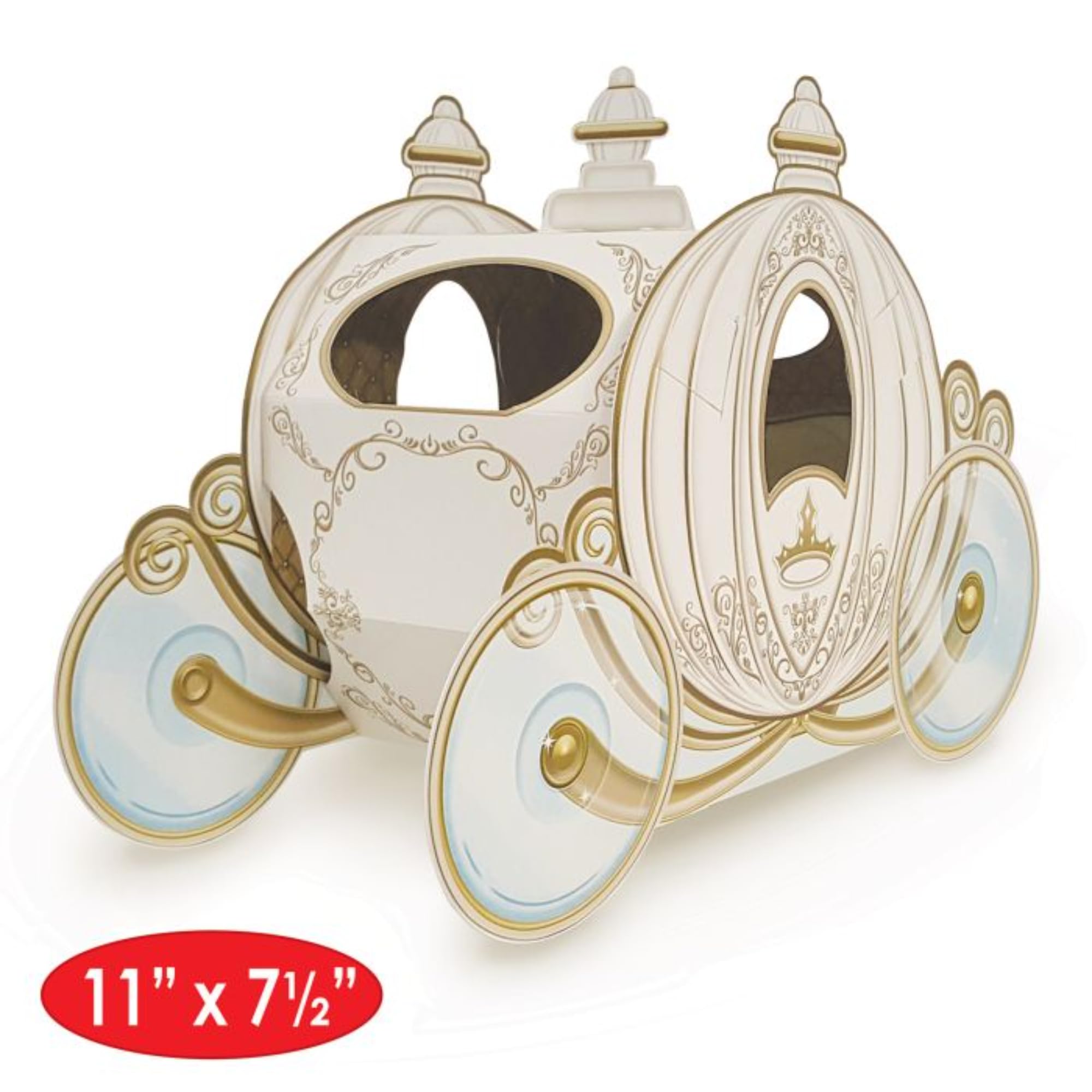 Amazon.com: Club Pack of 12 White and Gold 3-D Cinderella Pumpkin
