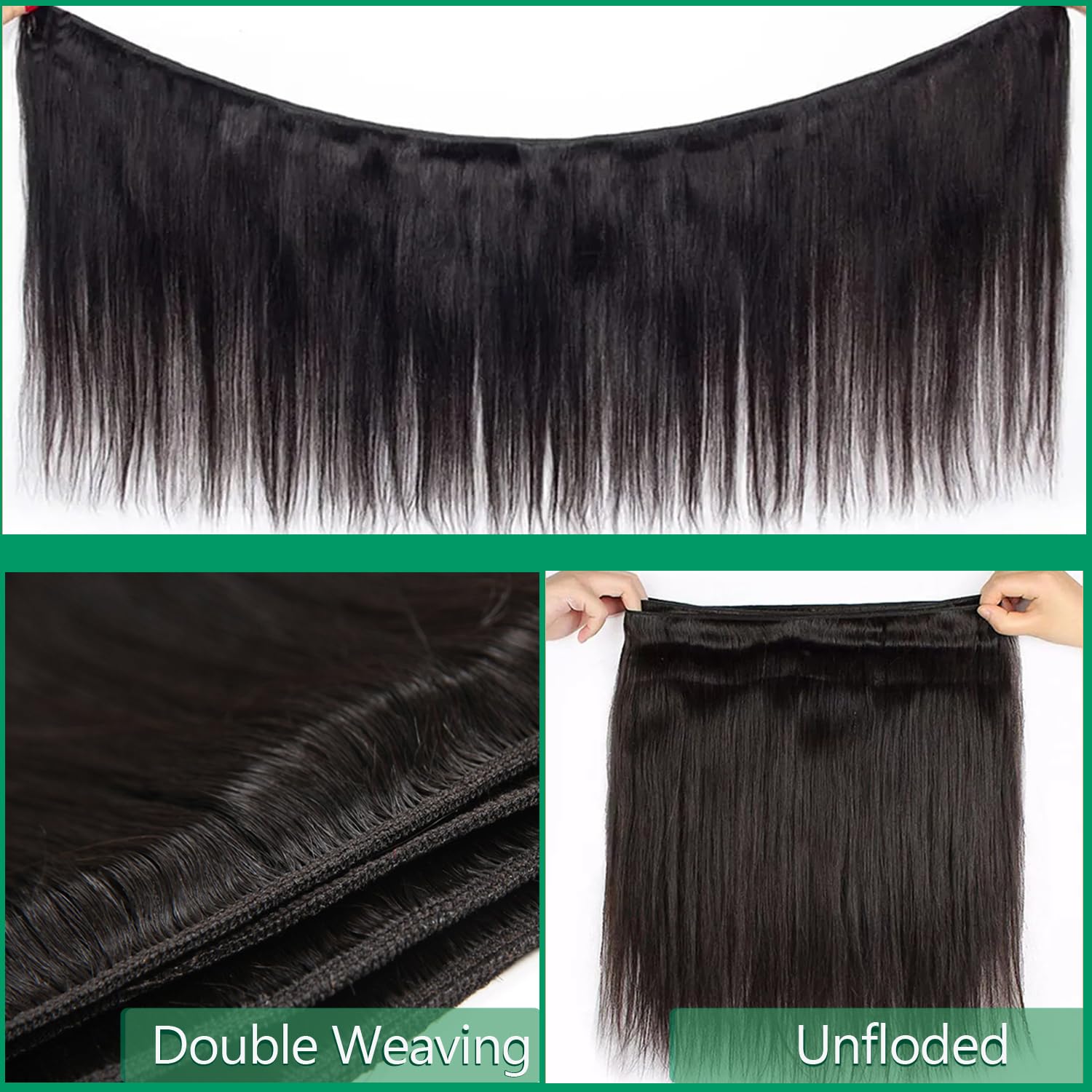 Straight Human Hair Bundle Brazilian Virgin HairSilky Straight 12A Grade Remy Unprocessed Human Hair Extenstion (10 inch) - Image 3