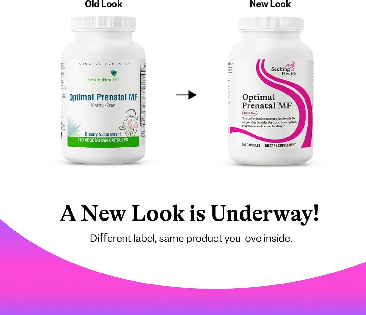 Seeking Health Optimal Prenatal MF - Digestive & Immune Support Supplement for Women - Pregnancy Support Supplement with Folate, Vitamin A, Ginger, & Vitamin B12-180 Capsules - Image 8