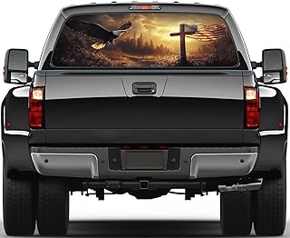 Cross Eagle Flag Rear Window Decal