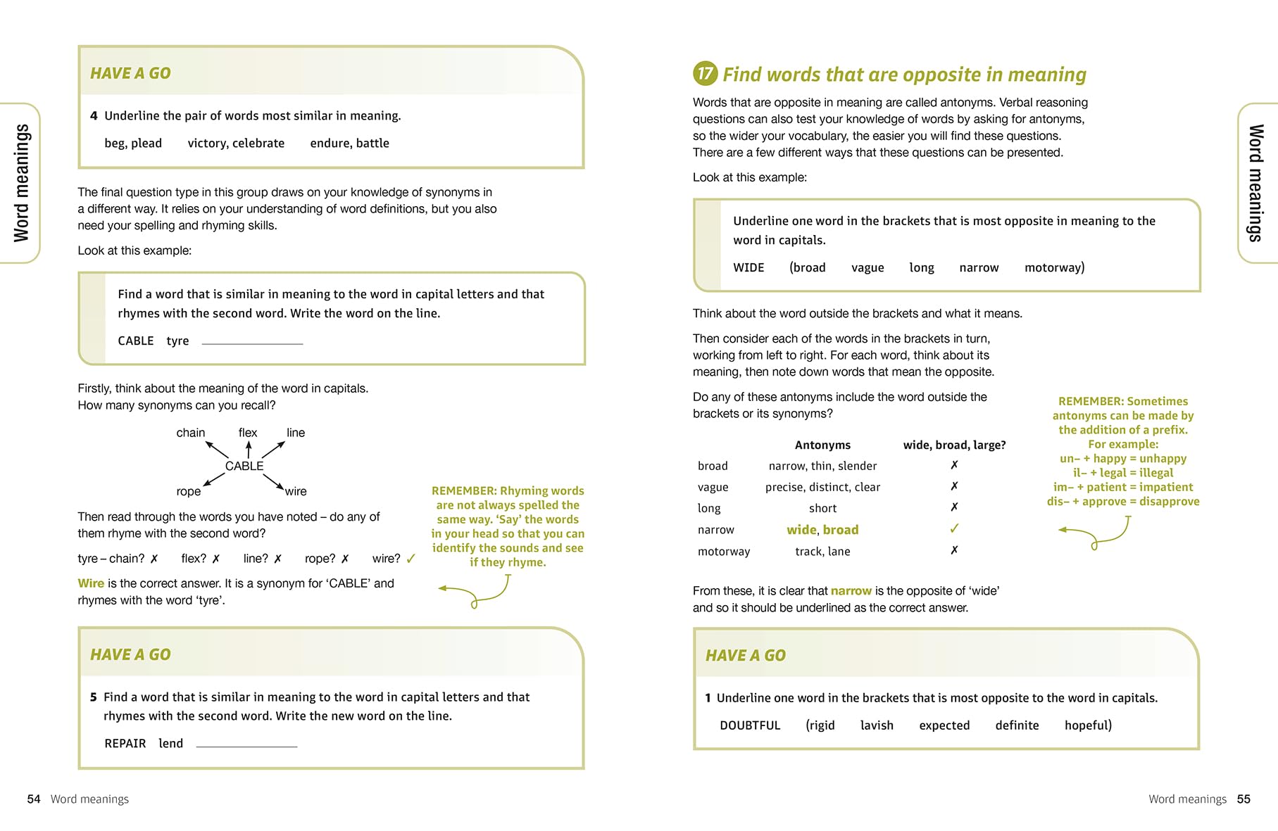 Bond 11+ Verbal Reasoning Handbook (for GL Assessment & other 11 plus exams)