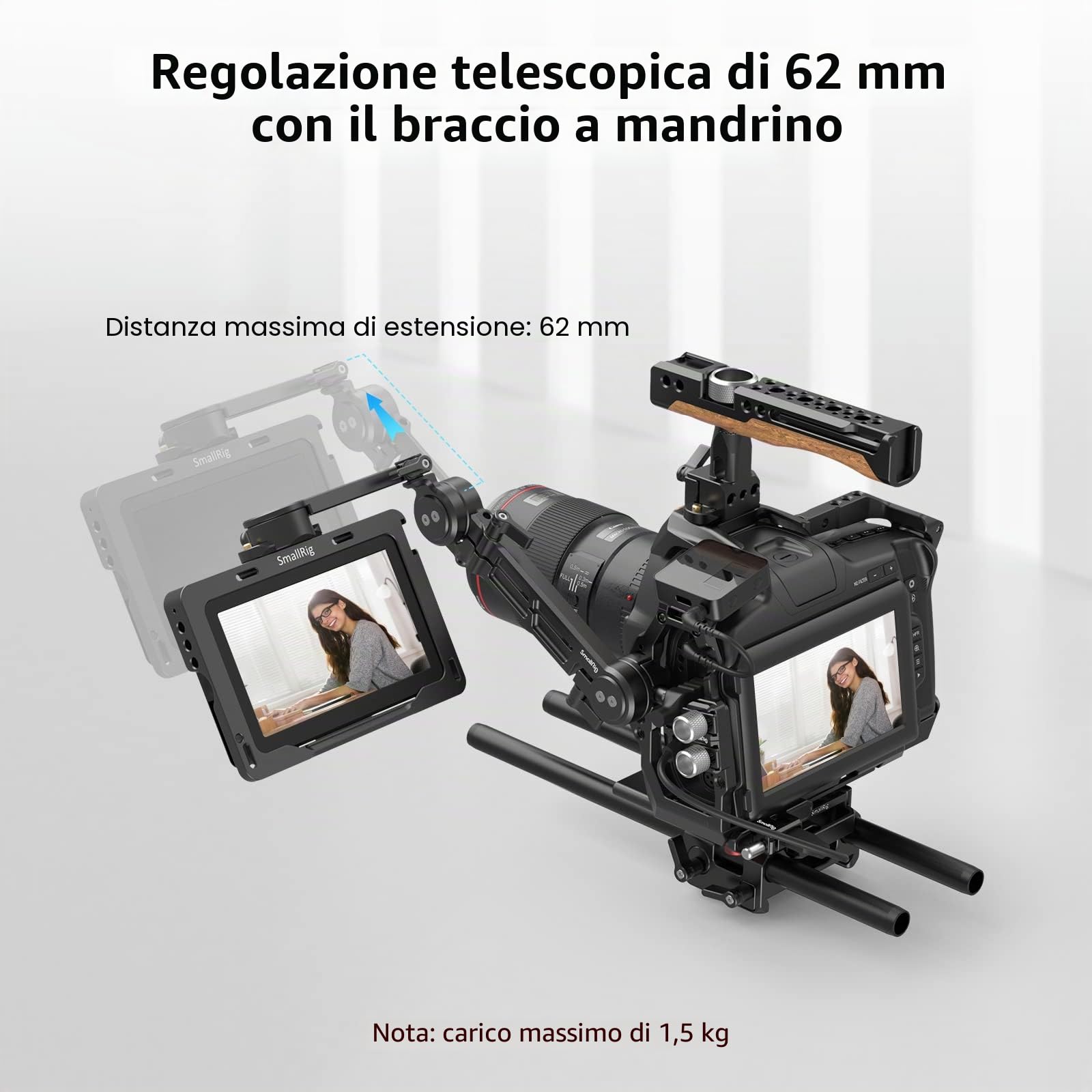 SMALLRIG Supporto EVF Regolabile con Morsetto NATO -3507