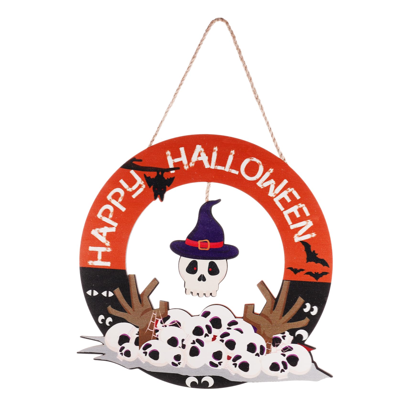 Planches suspendues en bois Halloween IMIKEYA, décoration de porte avec fantômes