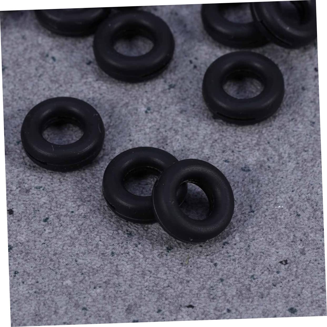 HOMOCONO 10 Pairs Eyeglass Silicone Ring Glasses Retainer Eyeglass Retainers Temple Tips Sleeve Retainer Glasses Ear Hooks Eyeglasses Glasses Hooks Ears Eyeglass Anti- Slip Round Black
