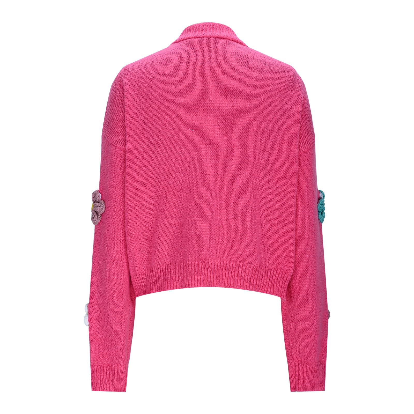 Cardigan Donna a Maglia Floreale Morbido Maglione Oversize con Bottoni | Tessuto morbido e piacevole sulla pelle,design avvolgente e confortevole, perfetto per casa lavoro e tempo libero