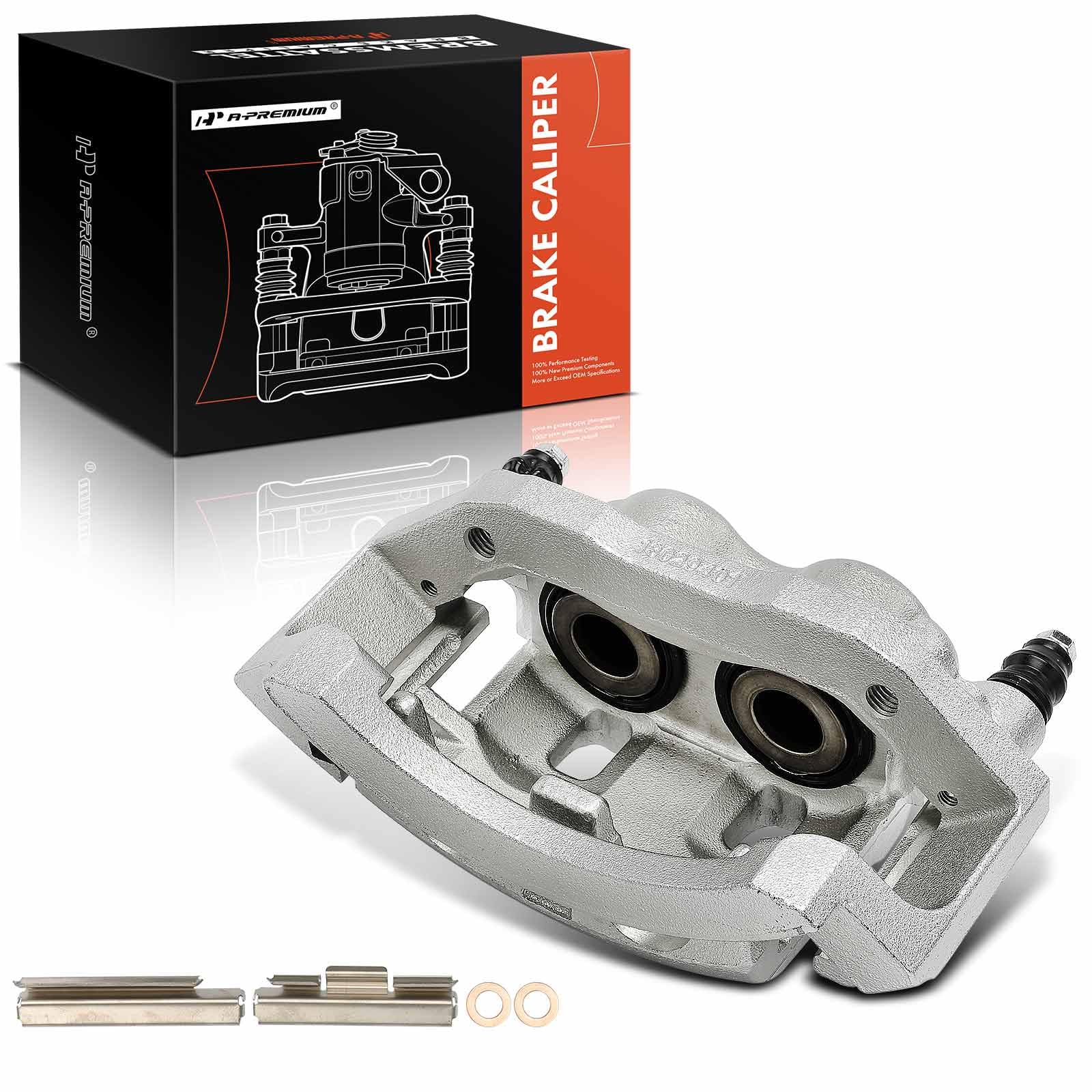 A-Premium Disc Brake Caliper Assembly with Bracket Compatible with Select Ford Models - E-150 E-250 E-350 Econoline Club Wagon Super Duty - Rear Right Passenger Side