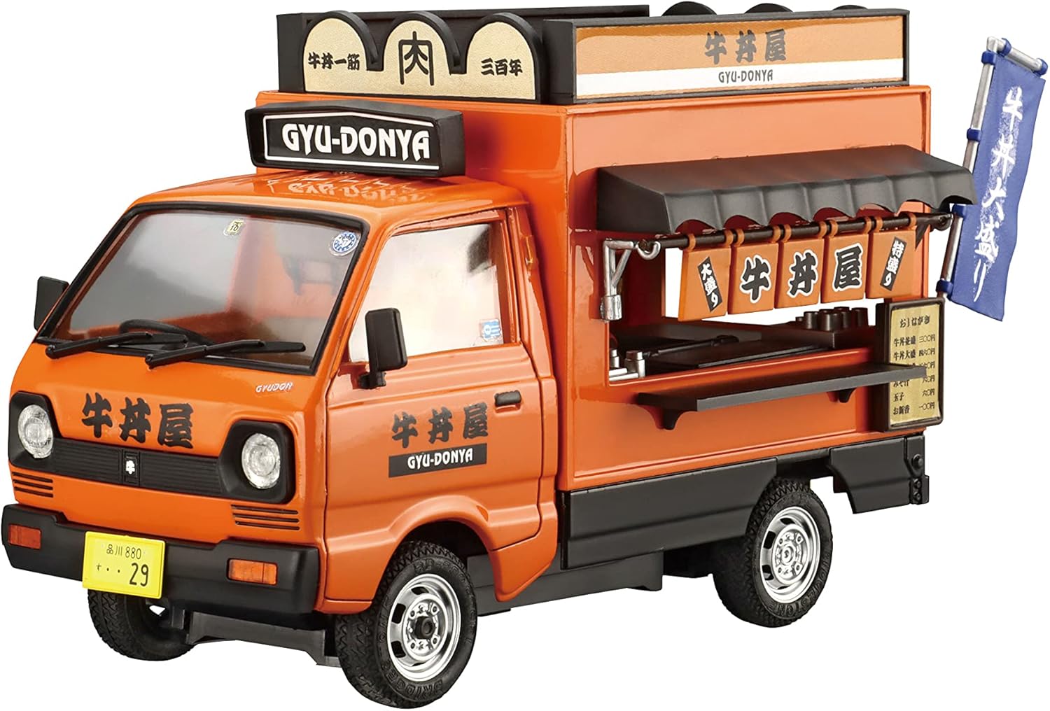 Aoshima 1/24 Ramen Yatai-Model Kit, Bus, Hobby-Model-Figure-Building-Kits, Model Kit, All Ages, Anime Fans, Age 15 and Up, Unisex