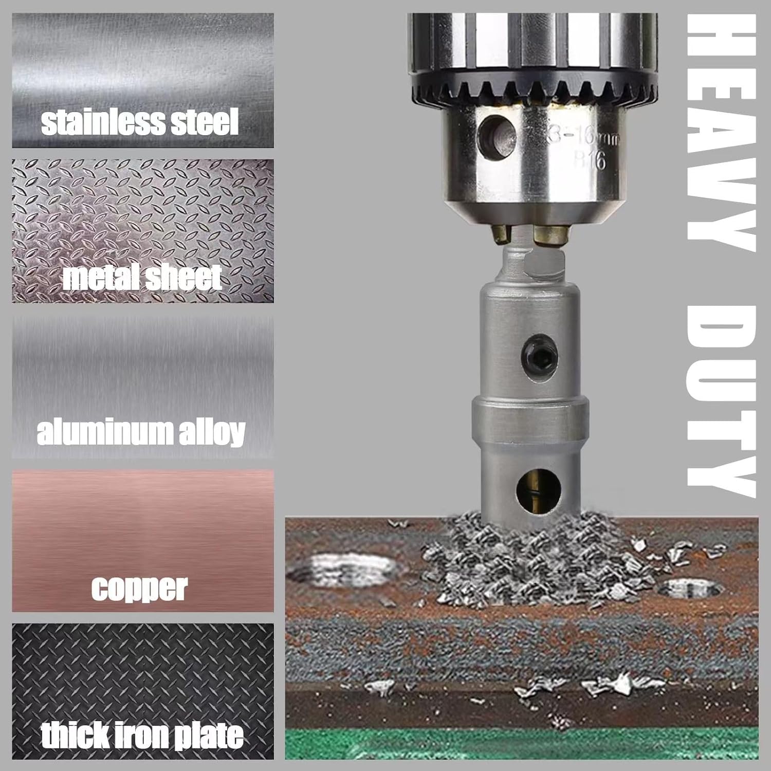 Carbide Hole Saw 7-1/2''(190mm) for Hard Metal, Tungsten Carbide Tipped Hole Cutter with Pilot Drill Bit for Stainless Steel, Iron, Aluminum, Alloy, Plastic