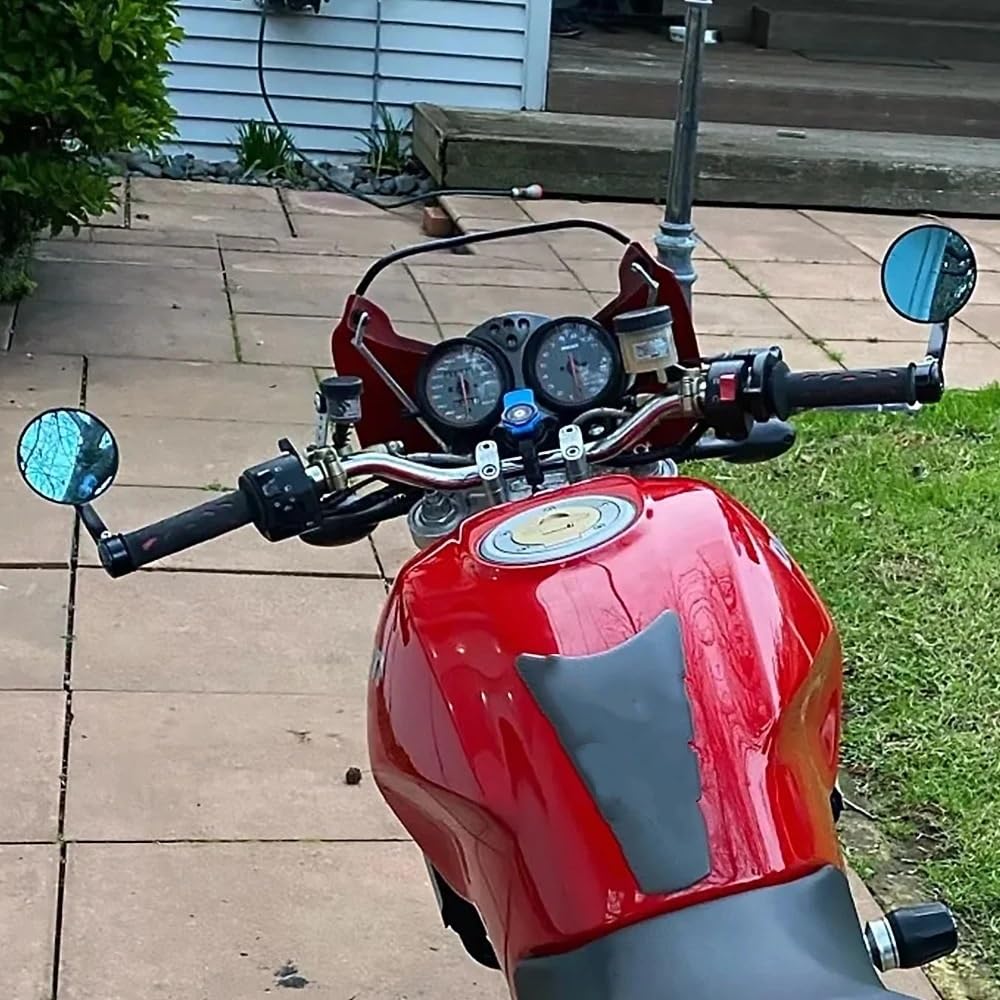 Motocyklowe Lusterka Wsteczne Moto Lusterko końców Pasuje Do Yamaha XSR900/700 Tmax500/530 FZR600 YZF1000 MT07 MT09 MT10 FZ1 FZ6 Lusterko Wsteczne Boczne Uchwyt Koniec Lusterka(Black)