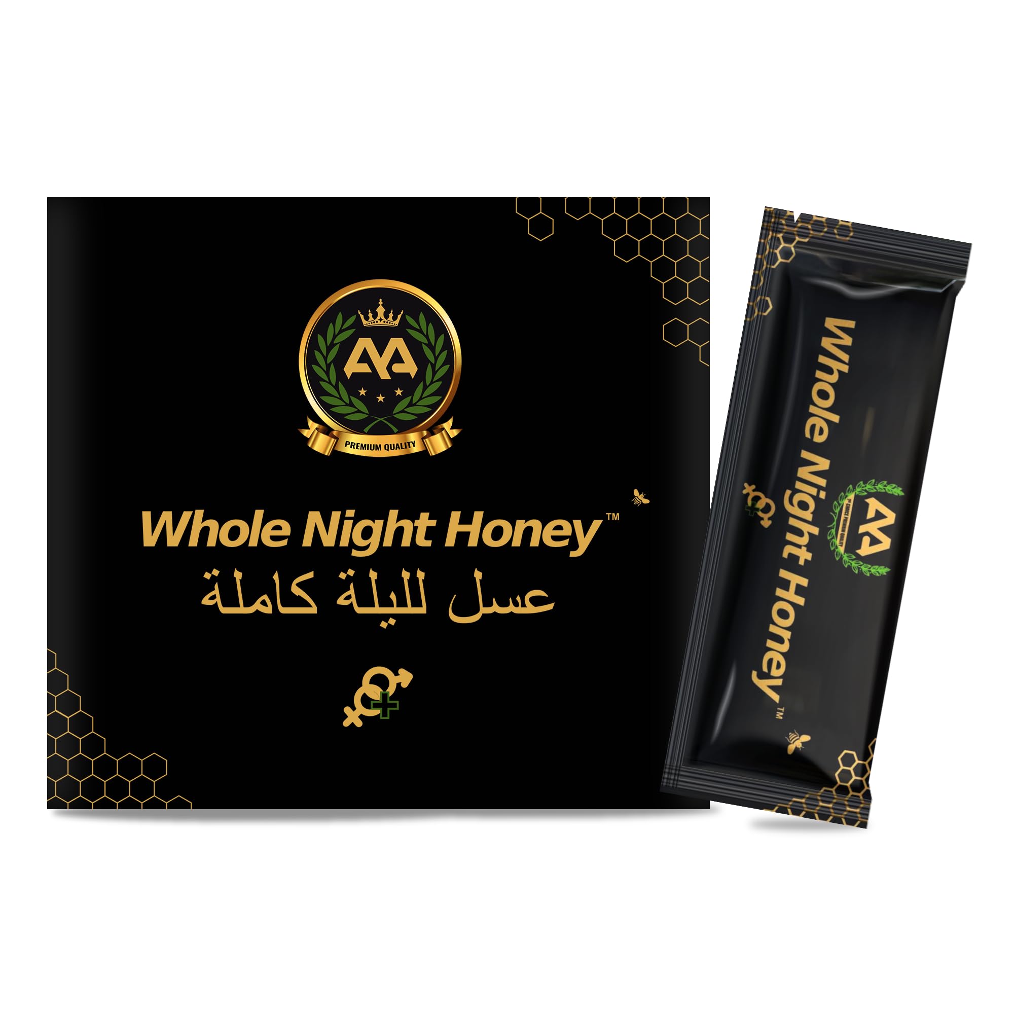 Royal honey for men | Whole Night Honey – 12 Premium Honey Sachets (15g Each) | Natural Vitality, Energy & Stamina Support for Men | On-the-Go Wellness Pack | Travel Friendly Energy Booster