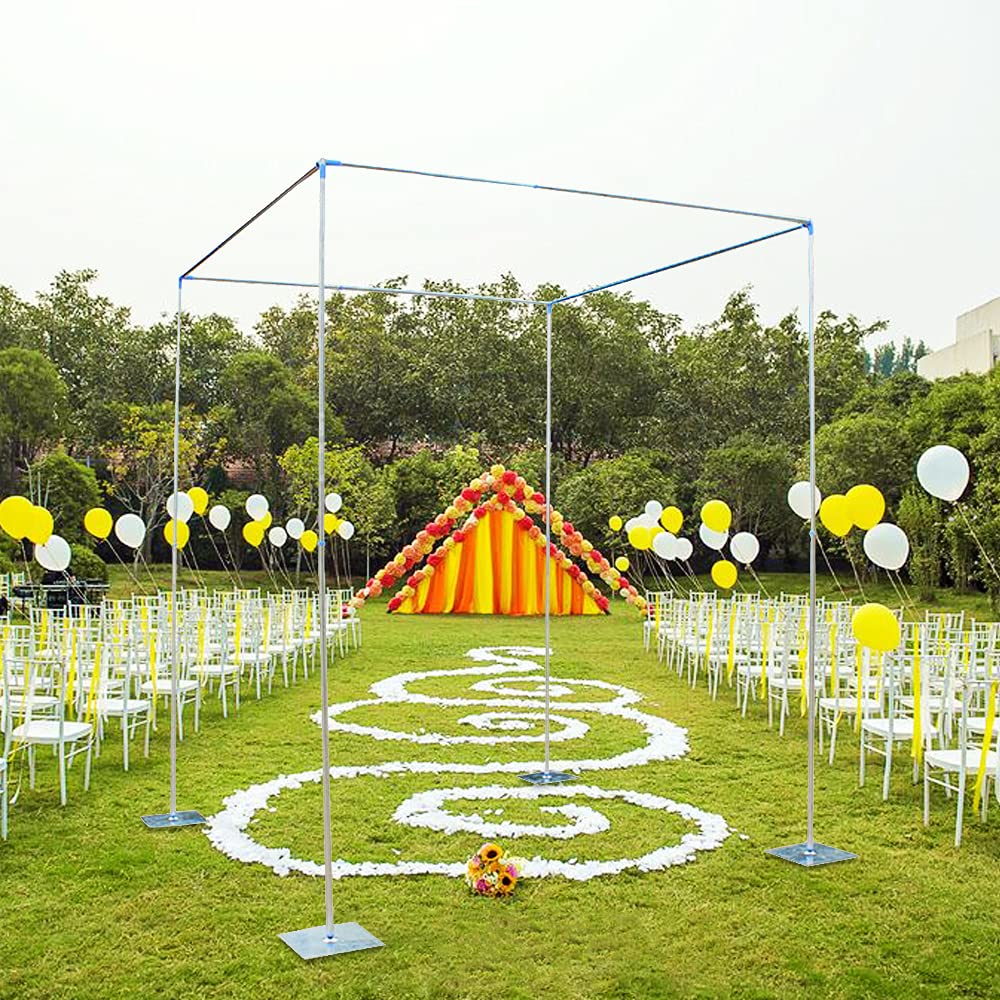 3Mx 3Mx 3M Decorative Wedding Adjustable Arch Backdrop Stand with/Bases Wedding Archway Iron Frame Photo Booth Background Arch Stand for Ceremony Reception Party Garden Outdoor Ceremony Decor