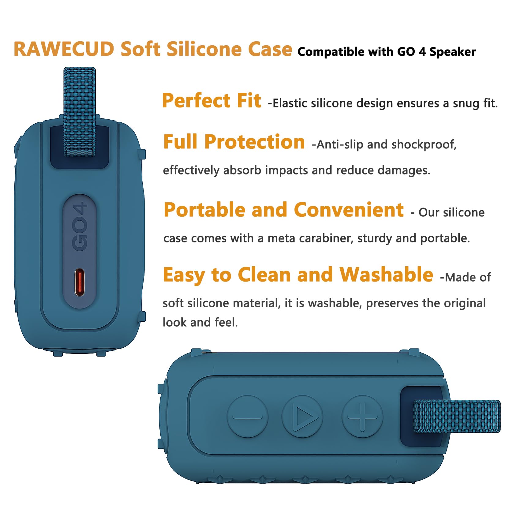 For GO4 Bluetoothスピーカー 保護収納 シリコンケース　紛失防止 Amazon | RAWECUD JBL Go 4 Bluetoothスピーカー用保護ケース、Go 4