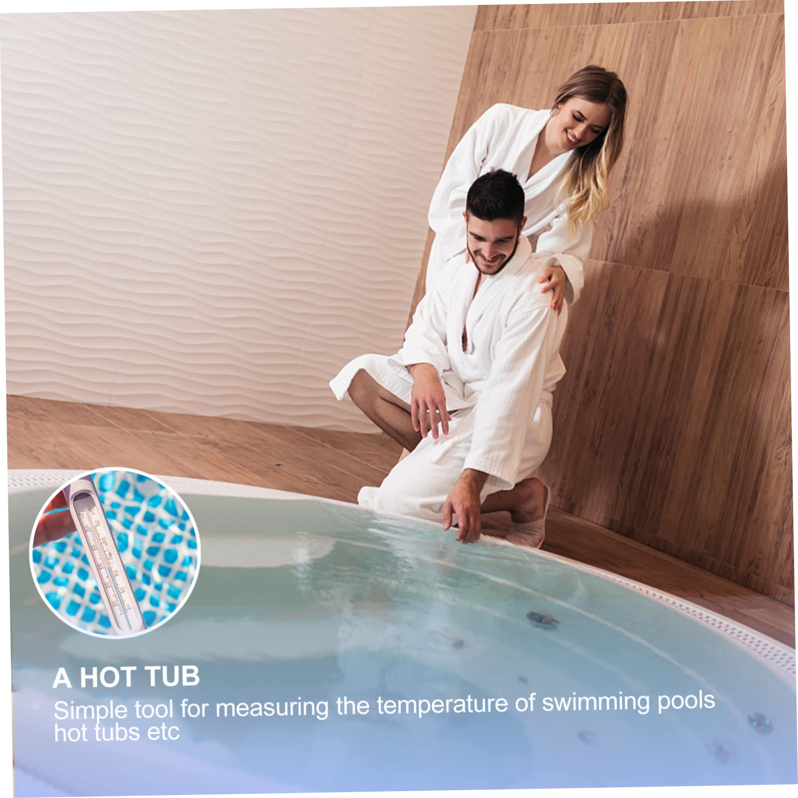 ibasenice 2 pezzi Termometro Galleggiante Cartoon per Piscina Esterno Fuoriterra Temperatura Design per Adatto e