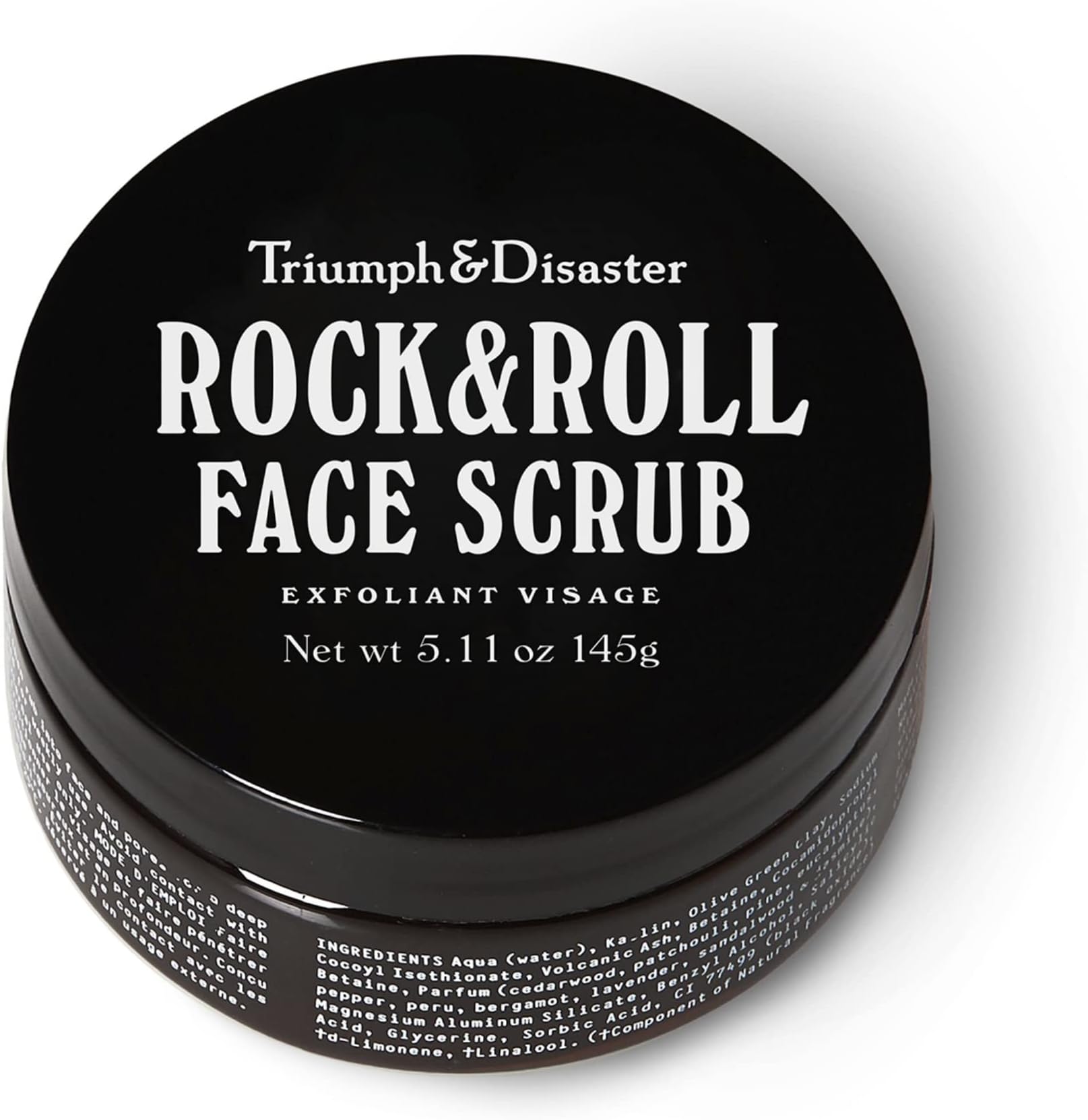 Triumph & Disaster | Rock & Roll Face Scrub for Men | Natural, Exfoliating Pore Cleansing Facial Scrub - Removing Blackheads and Dirt, 145g