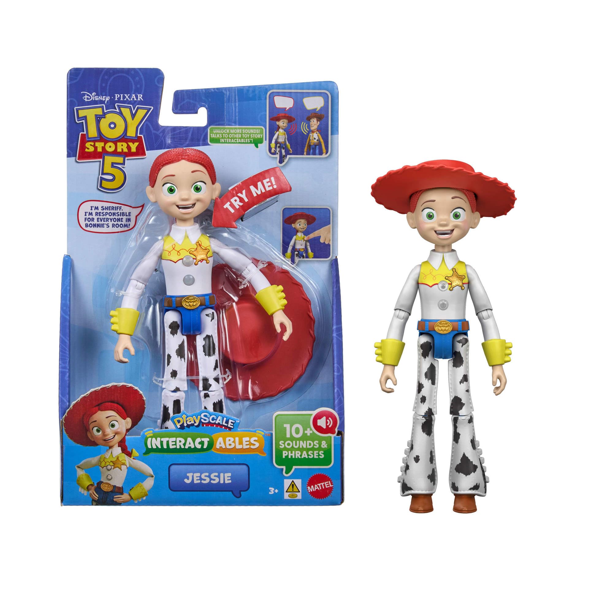 Mattel βDisney and Pixar Toy Story 5 Interactables Talking Figures, 7 Inch Playscale, Movie Phrases & Converses with Others in Line, Characters Vary, JKV27