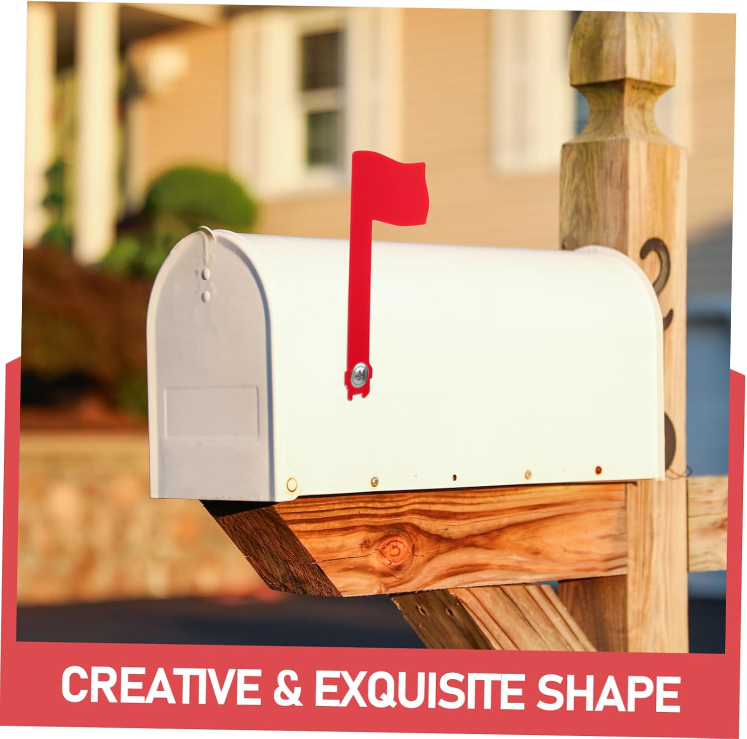 SUPVOX Acrylic Mailbox Rotatable Flag Replacement for Mailbox Mounting Board Outgoing Mail Indicator Mini Flags for Boys and Girls