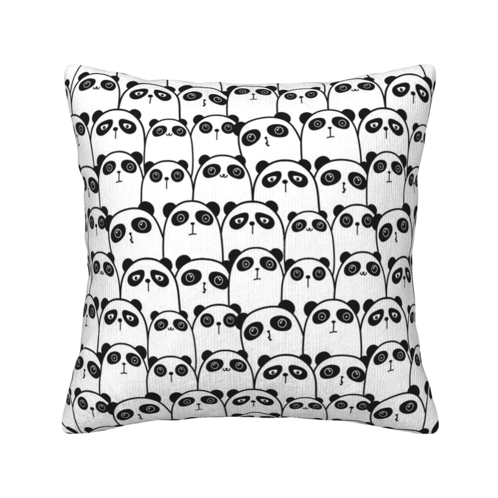 Housse de coussin panda en velours côtelé pour protéger et embellir vos canapés